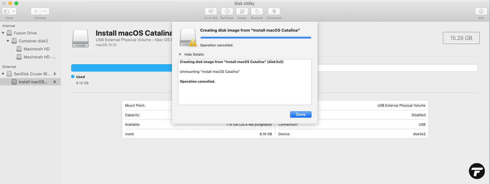 mac disk feature error 206